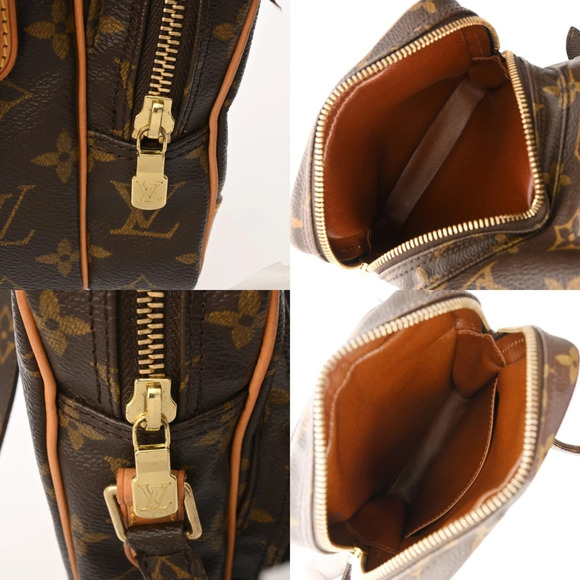 LOUIS VUITTON Delightful GM Monogram Canvas Shoulder Bag Brown LOUIS VUITTON Authentic Brown Monogram Canvas Shoulder Bag